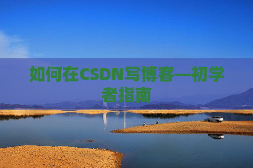 如何在CSDN写博客—初学者指南